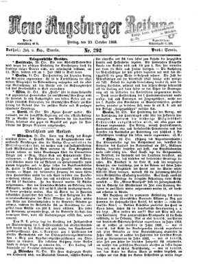 Neue Augsburger Zeitung Freitag 23. Oktober 1868