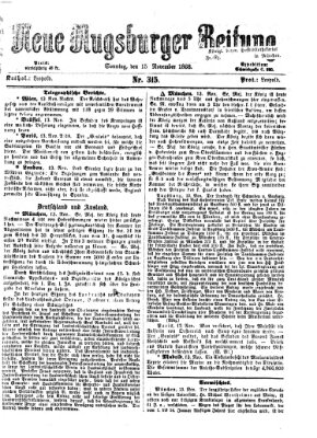 Neue Augsburger Zeitung Sonntag 15. November 1868