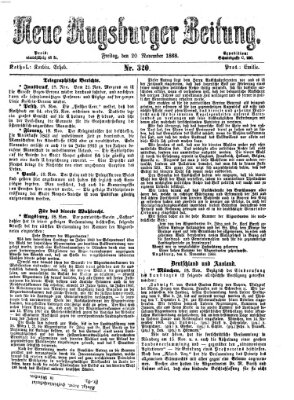 Neue Augsburger Zeitung Freitag 20. November 1868