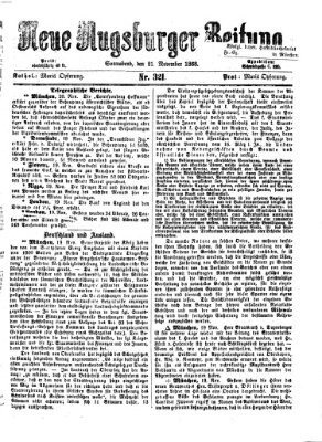 Neue Augsburger Zeitung Samstag 21. November 1868