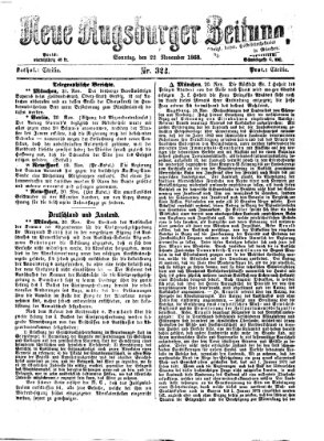 Neue Augsburger Zeitung Sonntag 22. November 1868