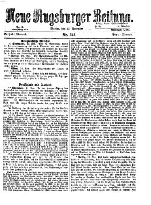 Neue Augsburger Zeitung Montag 23. November 1868