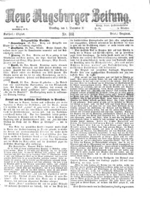 Neue Augsburger Zeitung Dienstag 1. Dezember 1868