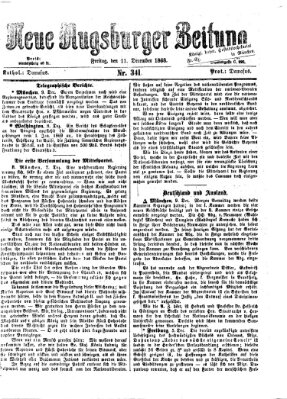 Neue Augsburger Zeitung Freitag 11. Dezember 1868