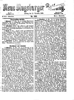 Neue Augsburger Zeitung Freitag 18. Dezember 1868