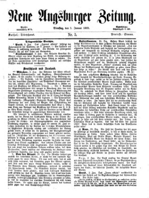 Neue Augsburger Zeitung Dienstag 5. Januar 1869