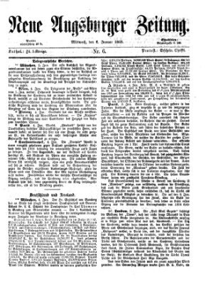 Neue Augsburger Zeitung Mittwoch 6. Januar 1869