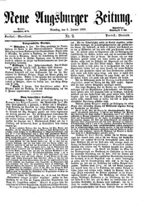 Neue Augsburger Zeitung Samstag 9. Januar 1869