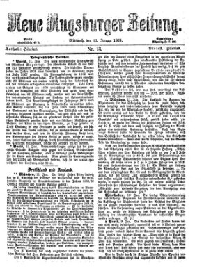 Neue Augsburger Zeitung Mittwoch 13. Januar 1869