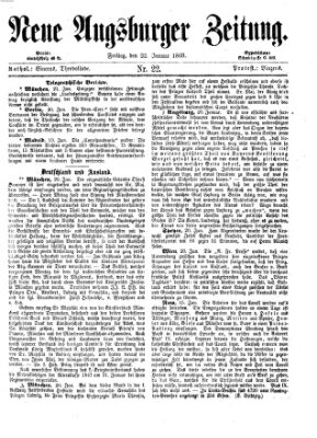 Neue Augsburger Zeitung Freitag 22. Januar 1869