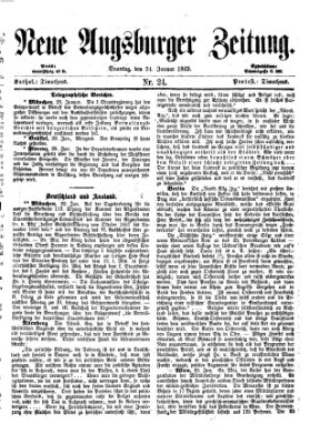 Neue Augsburger Zeitung Sonntag 24. Januar 1869