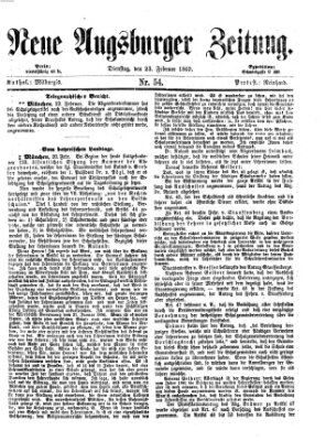 Neue Augsburger Zeitung Dienstag 23. Februar 1869