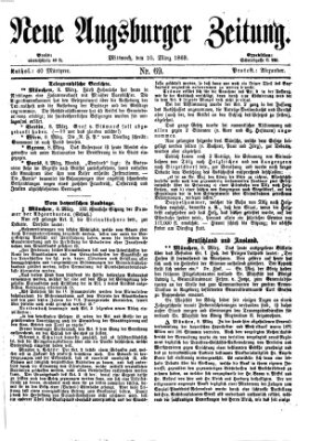 Neue Augsburger Zeitung Mittwoch 10. März 1869