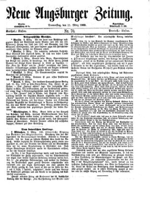 Neue Augsburger Zeitung Donnerstag 11. März 1869