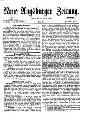 Neue Augsburger Zeitung Freitag 19. März 1869