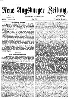 Neue Augsburger Zeitung Dienstag 23. März 1869