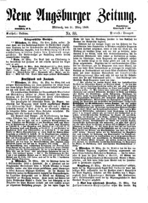 Neue Augsburger Zeitung Mittwoch 31. März 1869