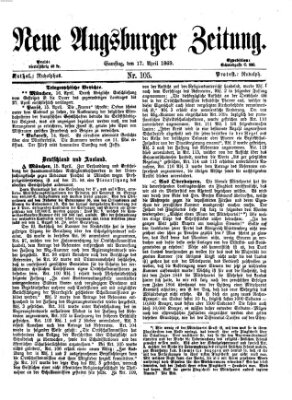 Neue Augsburger Zeitung Samstag 17. April 1869