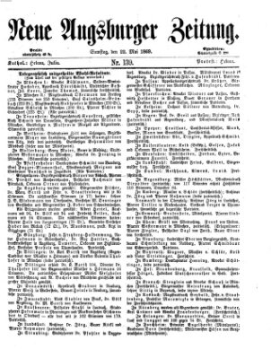 Neue Augsburger Zeitung Samstag 22. Mai 1869