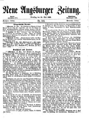 Neue Augsburger Zeitung Dienstag 25. Mai 1869