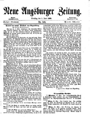 Neue Augsburger Zeitung Dienstag 1. Juni 1869