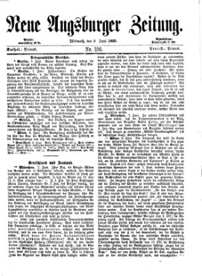 Neue Augsburger Zeitung Mittwoch 9. Juni 1869