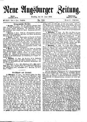 Neue Augsburger Zeitung Samstag 12. Juni 1869