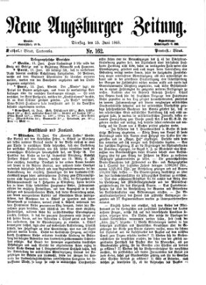 Neue Augsburger Zeitung Dienstag 15. Juni 1869