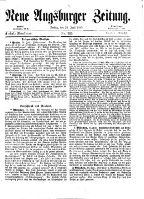 Neue Augsburger Zeitung Freitag 18. Juni 1869