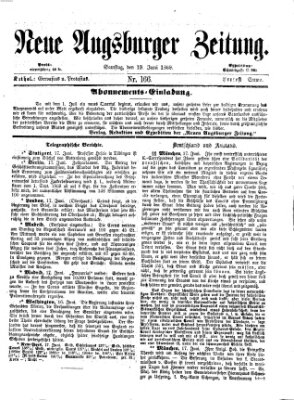 Neue Augsburger Zeitung Samstag 19. Juni 1869