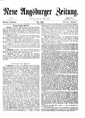 Neue Augsburger Zeitung Montag 21. Juni 1869