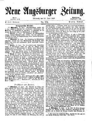 Neue Augsburger Zeitung Mittwoch 23. Juni 1869