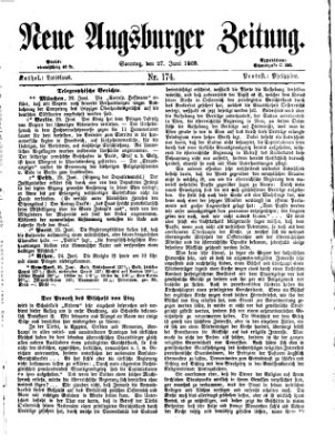 Neue Augsburger Zeitung Sonntag 27. Juni 1869