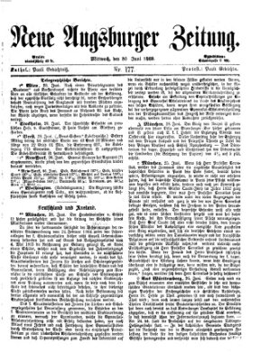 Neue Augsburger Zeitung Mittwoch 30. Juni 1869