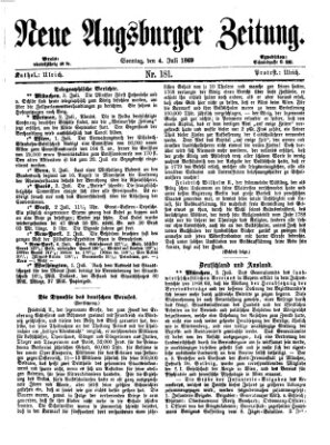 Neue Augsburger Zeitung Sonntag 4. Juli 1869