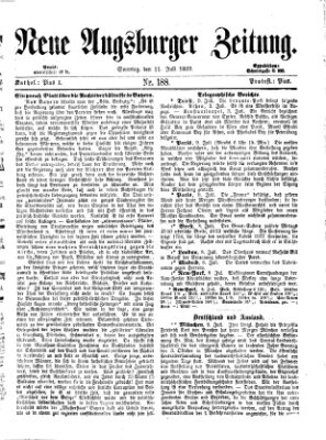 Neue Augsburger Zeitung Sonntag 11. Juli 1869