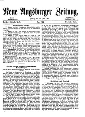 Neue Augsburger Zeitung Freitag 16. Juli 1869