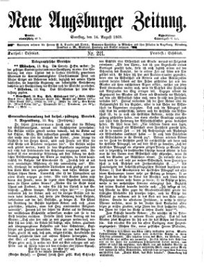 Neue Augsburger Zeitung Samstag 14. August 1869