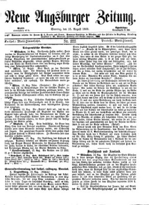 Neue Augsburger Zeitung Sonntag 15. August 1869