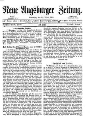 Neue Augsburger Zeitung Donnerstag 19. August 1869