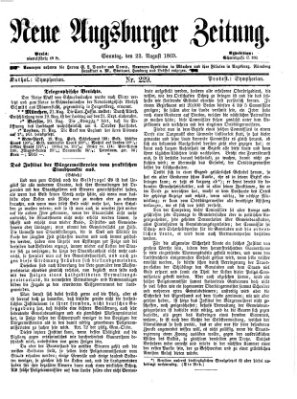 Neue Augsburger Zeitung Sonntag 22. August 1869