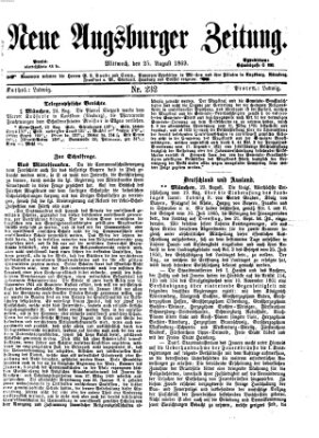 Neue Augsburger Zeitung Mittwoch 25. August 1869