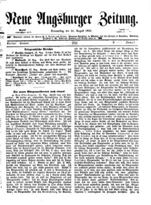 Neue Augsburger Zeitung Donnerstag 26. August 1869