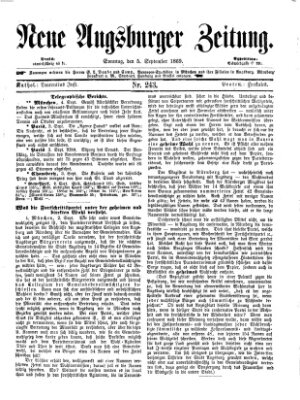 Neue Augsburger Zeitung Sonntag 5. September 1869