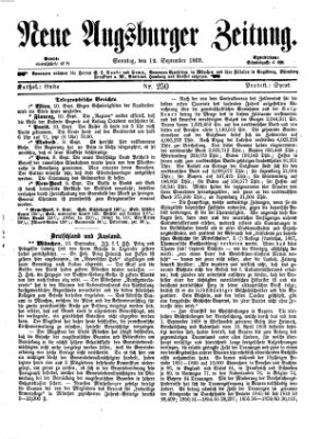 Neue Augsburger Zeitung Sonntag 12. September 1869