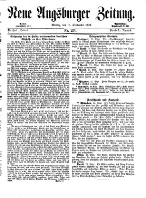 Neue Augsburger Zeitung Montag 13. September 1869