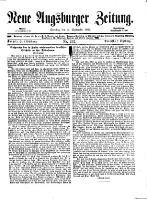 Neue Augsburger Zeitung Dienstag 14. September 1869