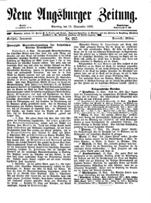 Neue Augsburger Zeitung Sonntag 19. September 1869