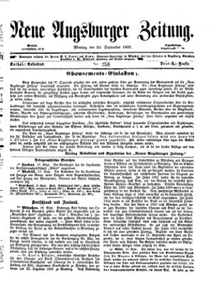 Neue Augsburger Zeitung Montag 20. September 1869