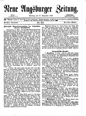 Neue Augsburger Zeitung Sonntag 19. September 1869